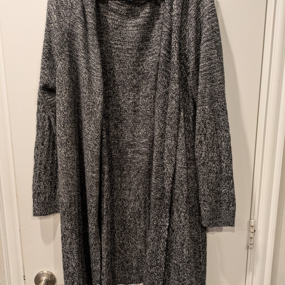 Karen Scott Women's Salt & Pepper Cardigan XXL